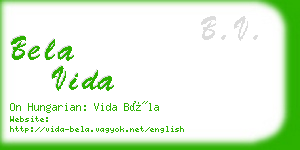 bela vida business card